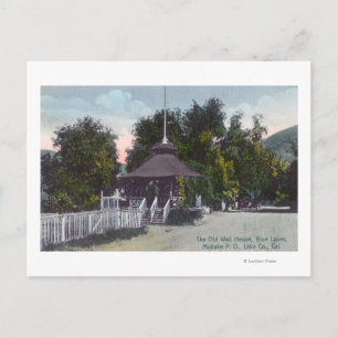 Postal Vista exterior de la vieja casa de pozos en el Lag