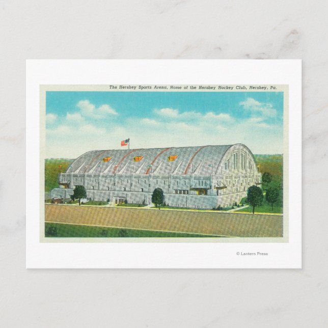 Postal Vista exterior de la zona deportiva de Hershey (Anverso)
