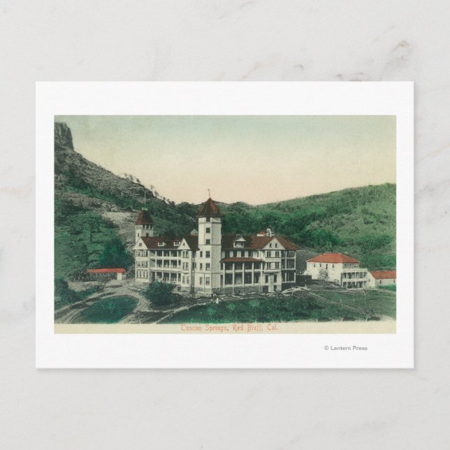 Postal Vista exterior de las manantiales toscanasRed Bluf (Anverso)