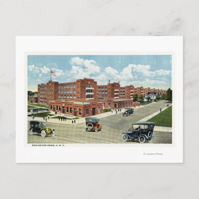 Postal Vista exterior de los brazos Remington, UMC (Anverso)