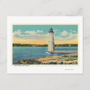 Postal Vista exterior de Rock Island Light House
