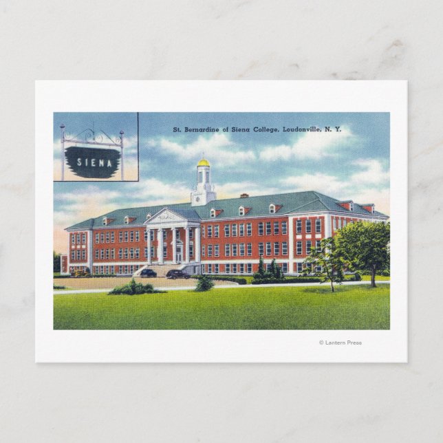 Postal Vista exterior de San Bernardino de Siena (Anverso)