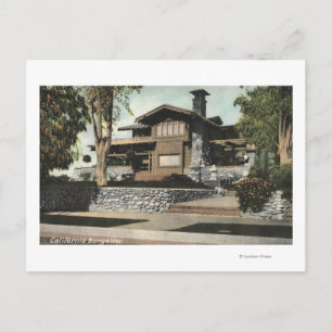 Postal Vista exterior de un Bungalow californiano