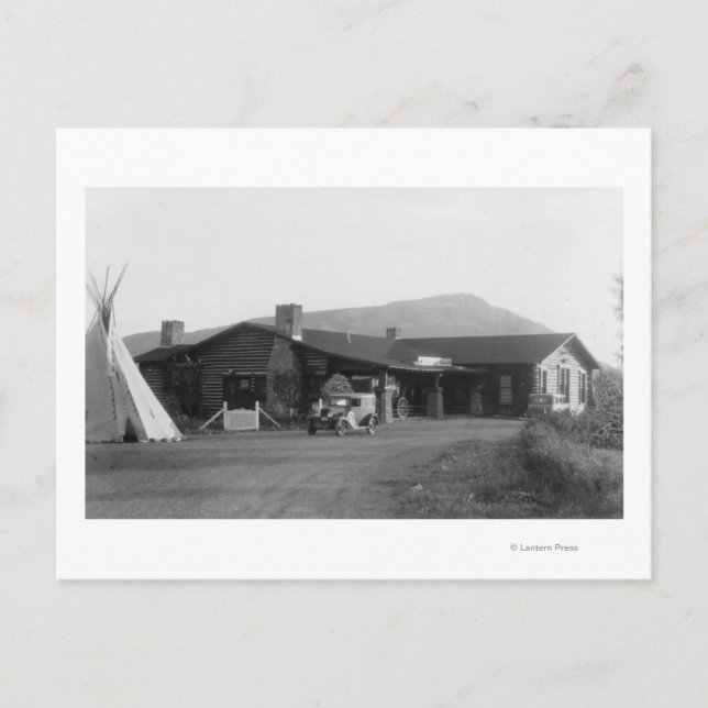 Postal Vista exterior de una tribu nativa estadounidense (Anverso)