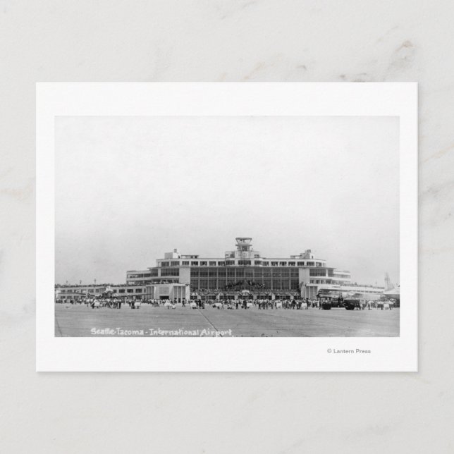 Postal Vista exterior del aeropuerto internacional Seattl (Anverso)