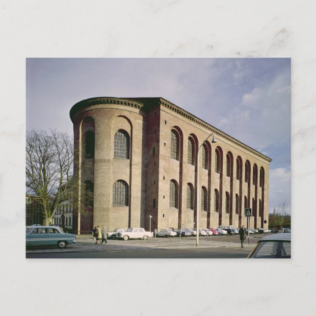 Postal Vista exterior del Aula Palatina, construido c.310 (Anverso)