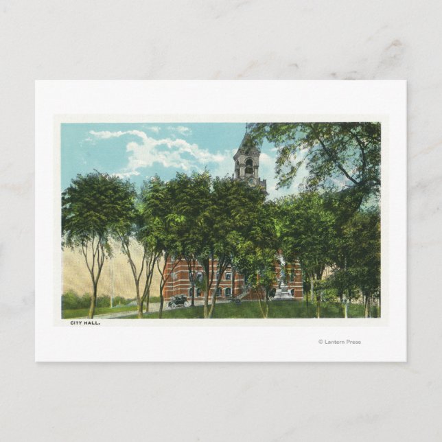 Postal Vista exterior del Ayuntamiento 2 (Anverso)