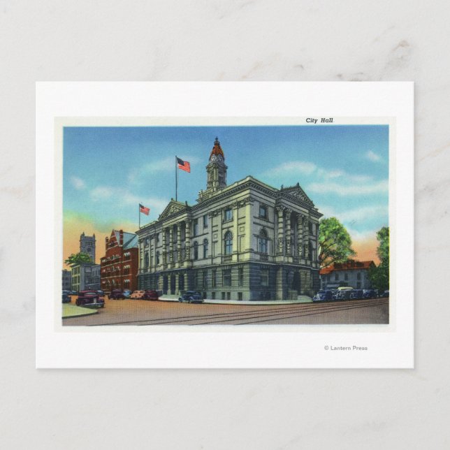 Postal Vista exterior del ayuntamiento 3 (Anverso)