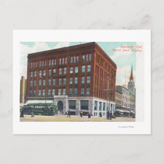 Postal Vista exterior del Banco Central BldgOakland, CA (Anverso)
