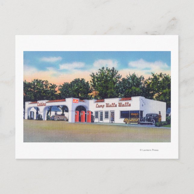 Postal Vista exterior del Camp Walla Walla (Anverso)