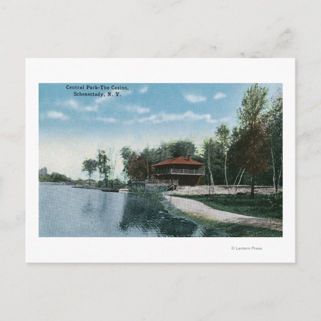 Postal Vista exterior del Casino Central Park (Anverso)