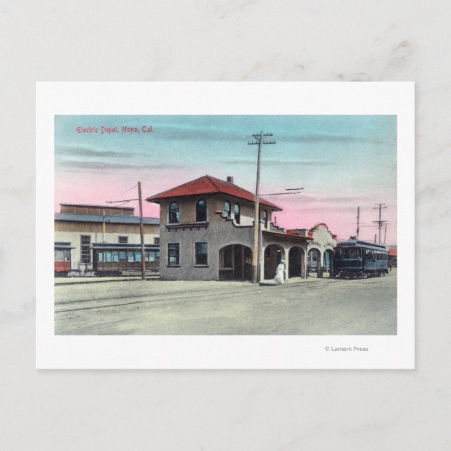 Postal Vista exterior del depósito eléctricoNapa, CA (Anverso)