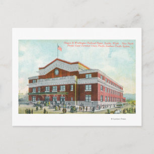 Postal Vista exterior del depósito ferroviario de OR-WA