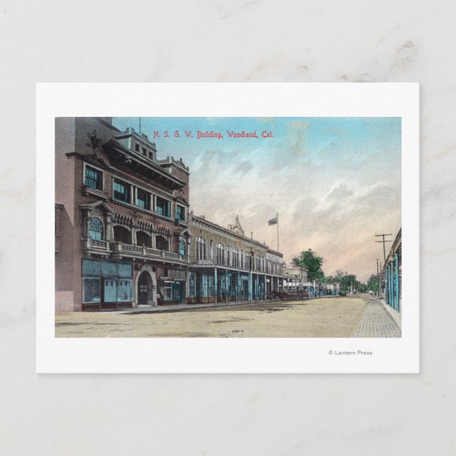 Postal Vista exterior del edificio NSGWWoodland, CA (Anverso)