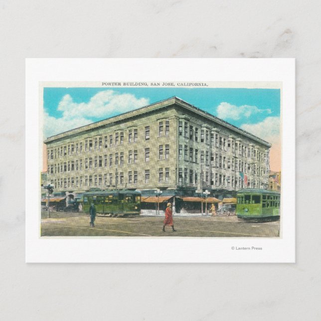 Postal Vista exterior del edificio Porter (Anverso)