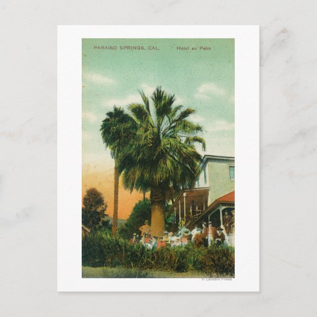 Postal Vista exterior del Hotel au Palm (Anverso)