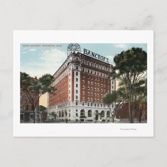 Postal Vista exterior del Hotel Bancroft (Anverso)