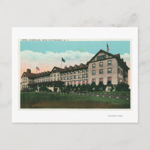 Postal Vista exterior del Hotel Champlain