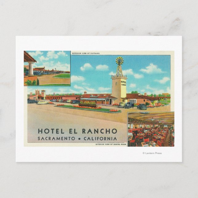 Postal Vista exterior del Hotel el Rancho (Anverso)
