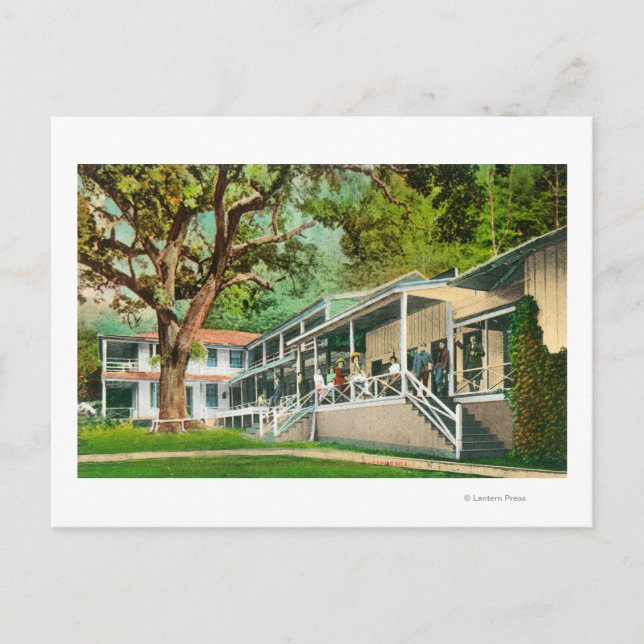 Postal Vista exterior del Hotel Geysers, Guest Posin (Anverso)