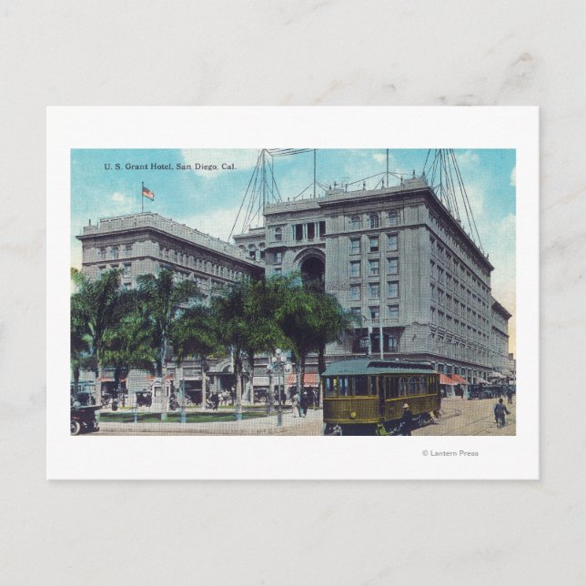 Postal Vista exterior del Hotel Grant de los Estados Unid (Anverso)