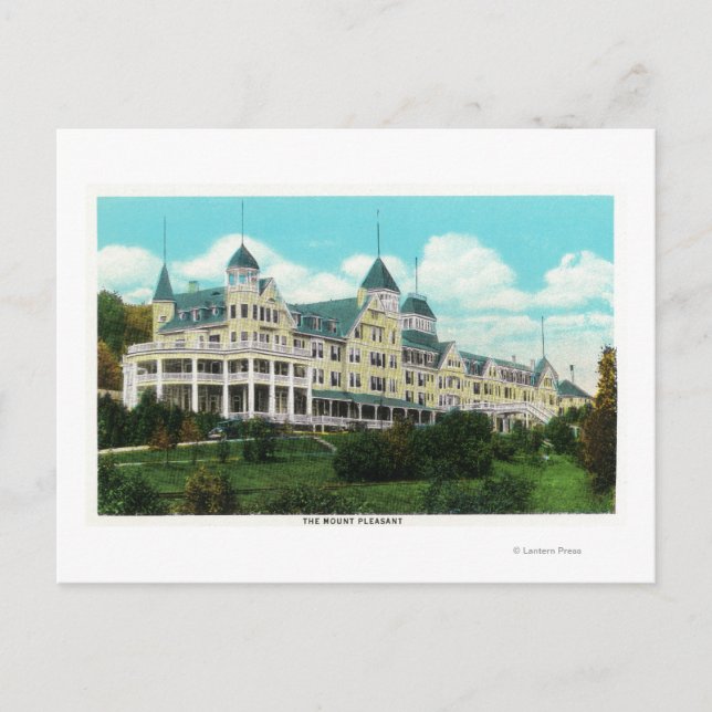 Postal Vista exterior del Hotel Mount Pleasant (Anverso)