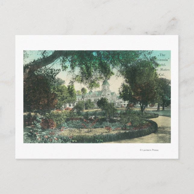 Postal Vista exterior del Hotel Peninsula (Anverso)