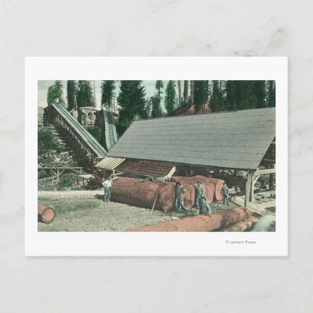 Postal Vista exterior del molino de Benton Redding, CA (Anverso)