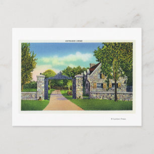 Postal Vista exterior del pabellón de entrada