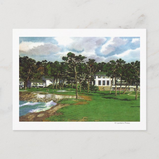 Postal Vista exterior del Pebble Beach Lodge & (Anverso)