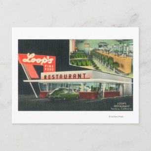 Postal Vista exterior del Restaurante Loop's Ventura, CA