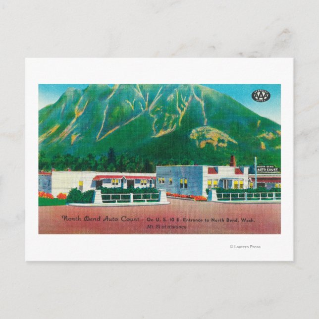 Postal Vista exterior del Tribunal de Autopistas de plega (Anverso)