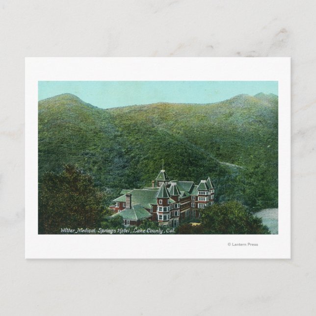 Postal Vista exterior del Witter Springs Hotel (Anverso)