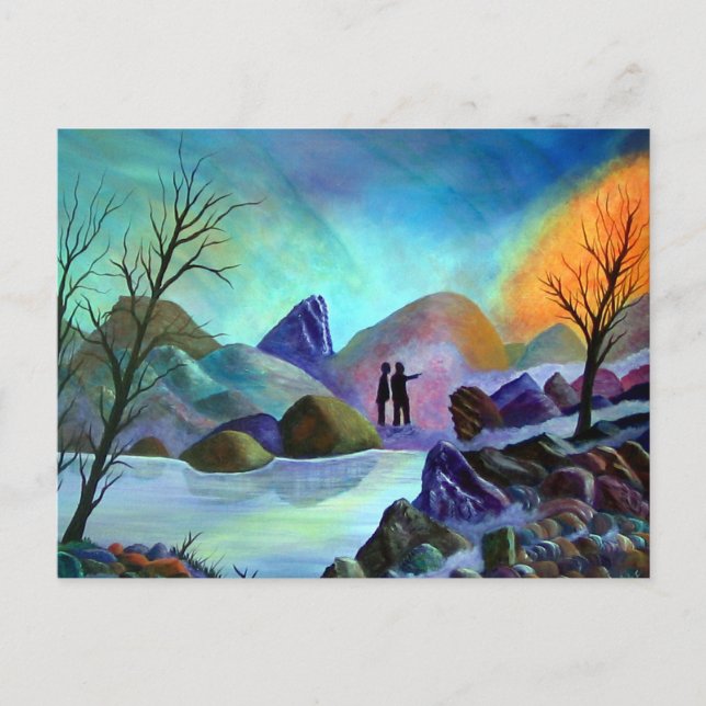 Postal Vista extraña - Luces raras (Anverso)