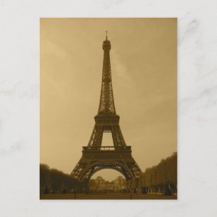 Postal Vista frontal de la Torre Eiffel