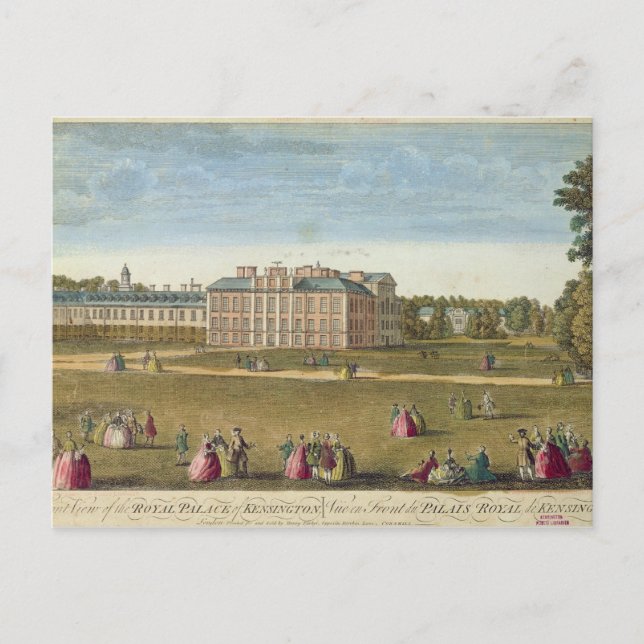 Postal Vista frontal del Palacio Real de Kensington (Anverso)