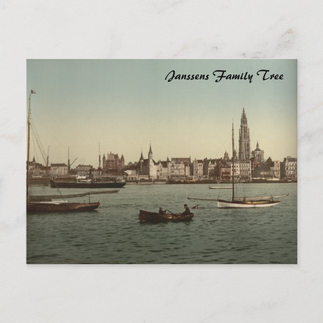 Postal Vista general de Amberes II, Bélgica (Anverso)