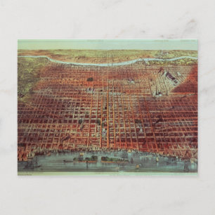 Postal Vista general de Filadelfia, 1875