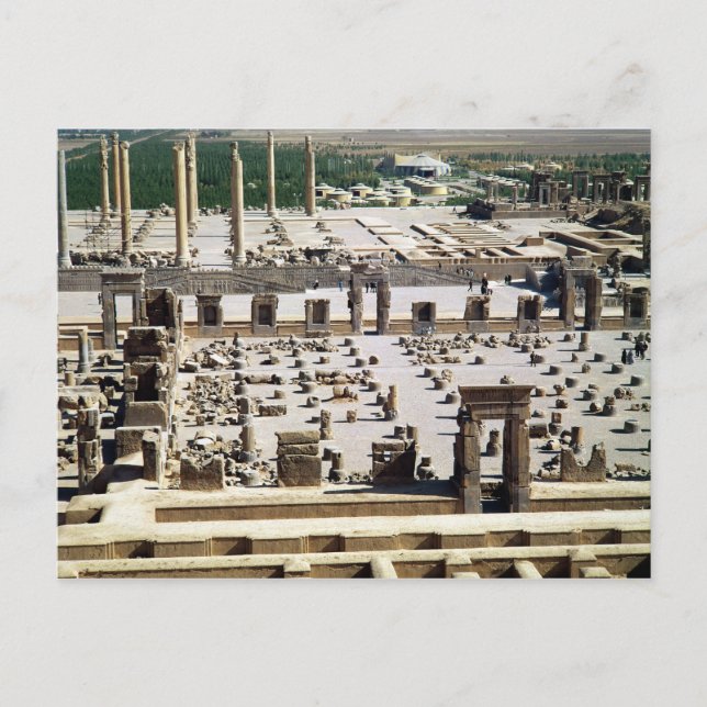 Postal Vista general del palacio, época achemeniana (Anverso)