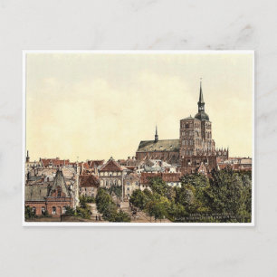 Postal Vista general, desde Knieperdamm, mostrando baños 