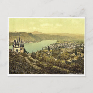 Postal Vista general, Remagen, el Rin, Alemania clásica