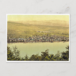 Postal Vista general, Rudesheim, Rin, Alemania clásica