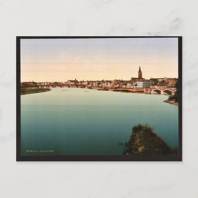 Postal Vista general, Toulouse, Fotocromo de época france (Anverso)