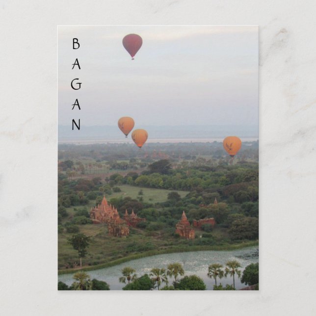 Postal vista globo de bagan (Anverso)