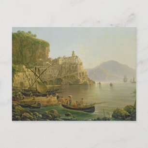 Postal Vista hacia Atrani en el Amalfi, 1817