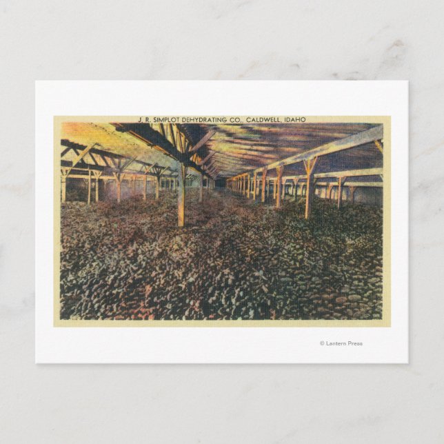 Postal Vista interior de JR Simplot Deshidrating Co (Anverso)