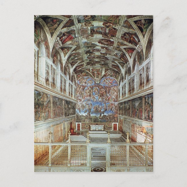 Postal Vista interior de la Capilla Sixtina (Anverso)