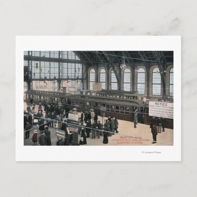 Postal Vista interior de la estación de la plaza Sullivan (Anverso)