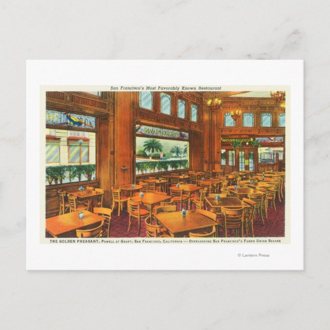 Postal Vista interior del faisán dorado (Anverso)