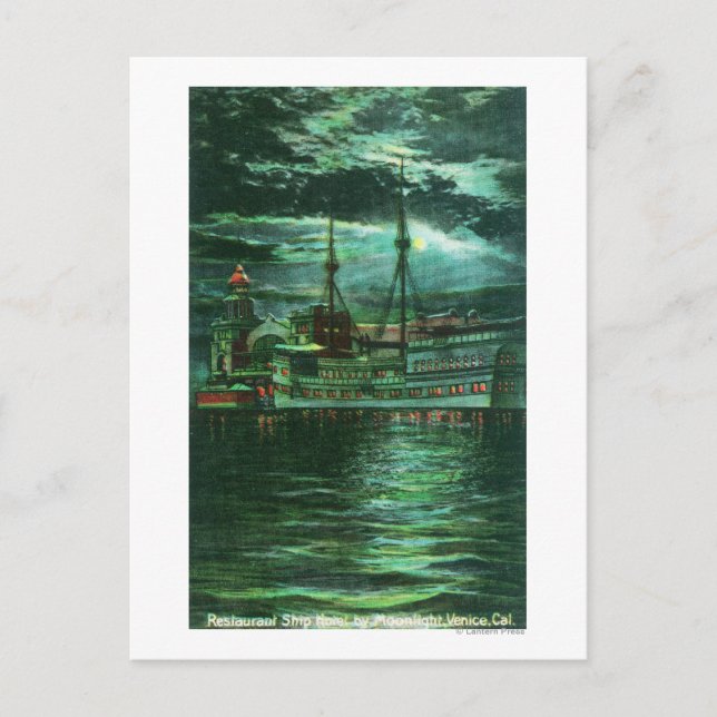 Postal Vista lunar del Hotel Restaurant Ship (Anverso)